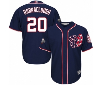 Men's Washington Nationals #20 Kyle Barraclough Replica Navy Blue Alternate 2 Cool Base 2019 World Series Bound Baseball Jersey