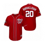 Men's Washington Nationals #20 Kyle Barraclough Replica Red Alternate 1 Cool Base 2019 World Series Bound Baseball Jersey