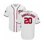 Men's Washington Nationals #20 Kyle Barraclough Replica White Home Cool Base 2019 World Series Bound Baseball Jersey