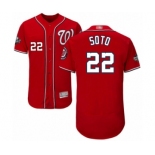 Men's Washington Nationals #22 Juan Soto Red Alternate Flex Base Authentic Collection 2019 World Series Bound Baseball Jersey