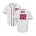 Men's Washington Nationals #22 Juan Soto Replica White Home Cool Base Baseball Jersey