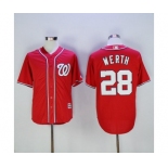 Men's Washington Nationals #28 Jayson Werth Majestic Scarlet Cool Base Player Jersey