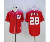 Men's Washington Nationals #28 Jayson Werth Majestic Scarlet Cool Base Player Jersey