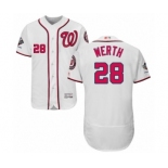 Men's Washington Nationals #28 Jayson Werth White Home Flex Base Authentic Collection 2019 World Series Champions Baseball Jersey