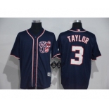 Men's Washington Nationals #3 Michael Taylor Majestic Blue Cool Base Player Jersey