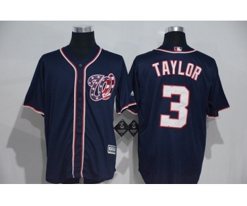 Men's Washington Nationals #3 Michael Taylor Majestic Blue Cool Base Player Jersey