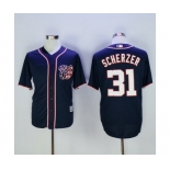 Men's Washington Nationals #31 Max Scherzer Majestic Blue Cool Base Player Jersey