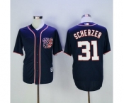 Men's Washington Nationals #31 Max Scherzer Majestic Blue Cool Base Player Jersey