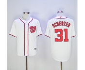 Men's Washington Nationals #31 Max Scherzer Majestic White Cool Base Player Jersey