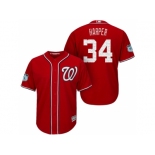 Men's Washington Nationals #34 Bryce Harper 2017 Spring Training Cool Base Stitched MLB Jersey