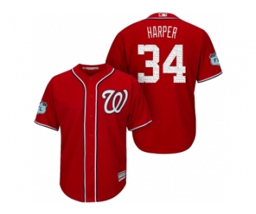 Men's Washington Nationals #34 Bryce Harper 2017 Spring Training Cool Base Stitched MLB Jersey