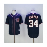 Men's Washington Nationals #34 Bryce Harper Majestic Blue Cool Base Player Jersey