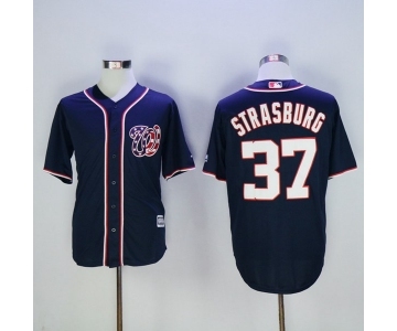 Men's Washington Nationals #37 Stephen Strasburg Majestic Blue Cool Base Player Jersey