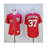 Men's Washington Nationals #37 Stephen Strasburg Majestic Red Flexbase Authentic Collection Player Jersey