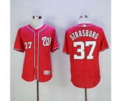 Men's Washington Nationals #37 Stephen Strasburg Majestic Red Flexbase Authentic Collection Player Jersey