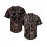 Men's Washington Nationals #47 Howie Kendrick Authentic Camo Realtree Collection Flex Base Baseball Jersey