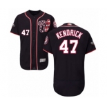 Men's Washington Nationals #47 Howie Kendrick Navy Blue Alternate Flex Base Authentic Collection 2019 World Series Bound Baseball Jersey