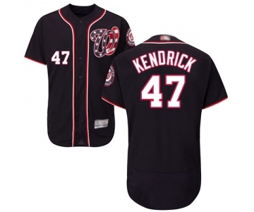 Men's Washington Nationals #47 Howie Kendrick Navy Blue Alternate Flex Base Authentic Collection Baseball Jersey