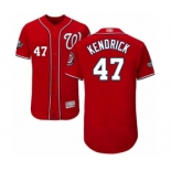 Men's Washington Nationals #47 Howie Kendrick Red Alternate Flex Base Authentic Collection 2019 World Series Bound Baseball Jersey