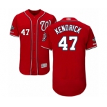 Men's Washington Nationals #47 Howie Kendrick Red Alternate Flex Base Authentic Collection 2019 World Series Champions Baseball Jersey