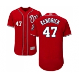 Men's Washington Nationals #47 Howie Kendrick Red Alternate Flex Base Authentic Collection Baseball Jersey