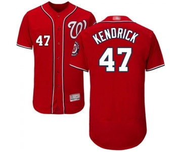 Men's Washington Nationals #47 Howie Kendrick Red Alternate Flex Base Authentic Collection Baseball Jersey