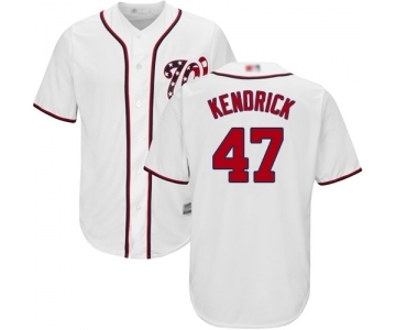 Men's Washington Nationals #47 Howie Kendrick Replica White Home Cool Base Baseball Jersey