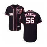 Men's Washington Nationals #56 Joe Blanton Navy Blue Alternate Flex Base Authentic Collection 2019 World Series Champions Baseball Jersey