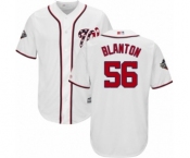 Men's Washington Nationals #56 Joe Blanton Replica White Home Cool Base 2019 World Series Bound Baseball Jersey