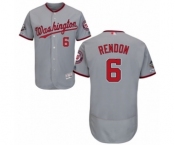 Men's Washington Nationals #6 Anthony Rendon Grey Road Flex Base Authentic Collection 2019 World Series Champions Baseball Jersey