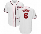 Men's Washington Nationals #6 Anthony Rendon Replica White Home Cool Base 2019 World Series Champions Baseball Jersey