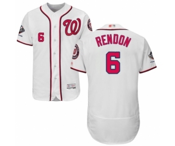 Men's Washington Nationals #6 Anthony Rendon White Home Flex Base Authentic Collection 2019 World Series Champions Baseball Jersey