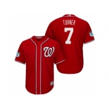 Men's Washington Nationals #7 Trea Turner 2017 Spring Training Cool Base Stitched MLB Jersey