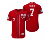 Men's Washington Nationals #7 Trea Turner 2017 Spring Training Flex Base Authentic Collection Stitched Baseball Jersey