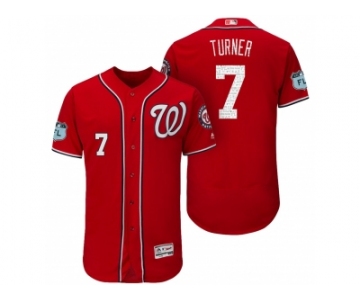 Men's Washington Nationals #7 Trea Turner 2017 Spring Training Flex Base Authentic Collection Stitched Baseball Jersey