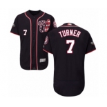 Men's Washington Nationals #7 Trea Turner Navy Blue Alternate Flex Base Authentic Collection 2019 World Series Bound Baseball Jersey