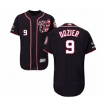 Men's Washington Nationals #9 Brian Dozier Navy Blue Alternate Flex Base Authentic Collection 2019 World Series Champions Baseball Jersey