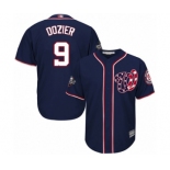 Men's Washington Nationals #9 Brian Dozier Replica Navy Blue Alternate 2 Cool Base 2019 World Series Bound Baseball Jersey