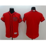 Men's Washington Nationals Blank Majestic Scarlet Fashion Stars & Stripes Flex Base Jersey