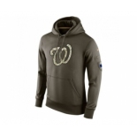 Men's Washington Nationals Nike Olive Salute To Service KO Performance Hoodie