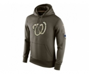 Men's Washington Nationals Nike Olive Salute To Service KO Performance Hoodie