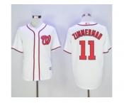 Washington Nationals #11 Ryan Zimmerman White New Cool Base Stitched MLB Jersey