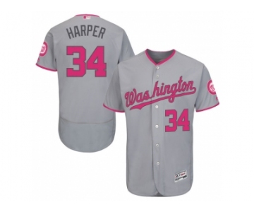 Washington Nationals #34 Bryce Harper Gary Road 2016 Mother's Day Flex Base Jersey