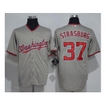 Washington Nationals #37 Stephen Strasburg Grey New Cool Base Stitched MLB Jersey