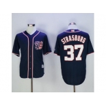 Washington Nationals #37 Stephen Strasburg Navy Blue New Cool Base Stitched MLB Jersey