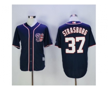 Washington Nationals #37 Stephen Strasburg Navy Blue New Cool Base Stitched MLB Jersey