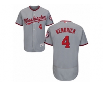 Washington Nationals #4 Howie Kendrick Grey Flexbase Authentic Collection MLB Jersey