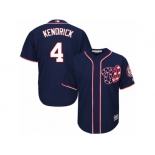 Washington Nationals #4 Howie Kendrick Replica Navy Blue Alternate 2 Cool Base MLB Jersey