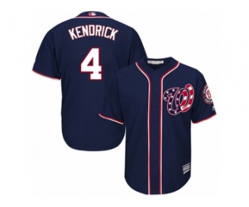 Washington Nationals #4 Howie Kendrick Replica Navy Blue Alternate 2 Cool Base MLB Jersey