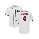 Washington Nationals #4 Howie Kendrick Replica White Home Cool Base MLB Jersey